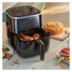 ⁦قلاية كهربائية فيليبس بدون زيت سعة 5.6  لتر - تقنية Air Rapid - شاشة تعمل باللمس - اللون اسود HD9257/80⁩ - الصورة ⁦6⁩