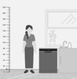 TORNADO Dishwasher 12 Person 60 cm Digital 8 Programs Black TDV-FN128CBK